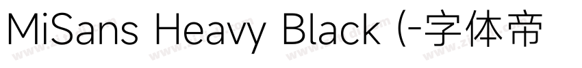MiSans Heavy Black (字体转换